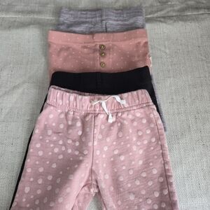 Baby Bundle - Kids Pink Polka Dot Knit Bottoms - Unbranded
